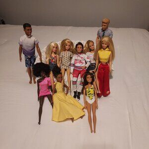 Lot of 10 Barbie & Ken Dolls